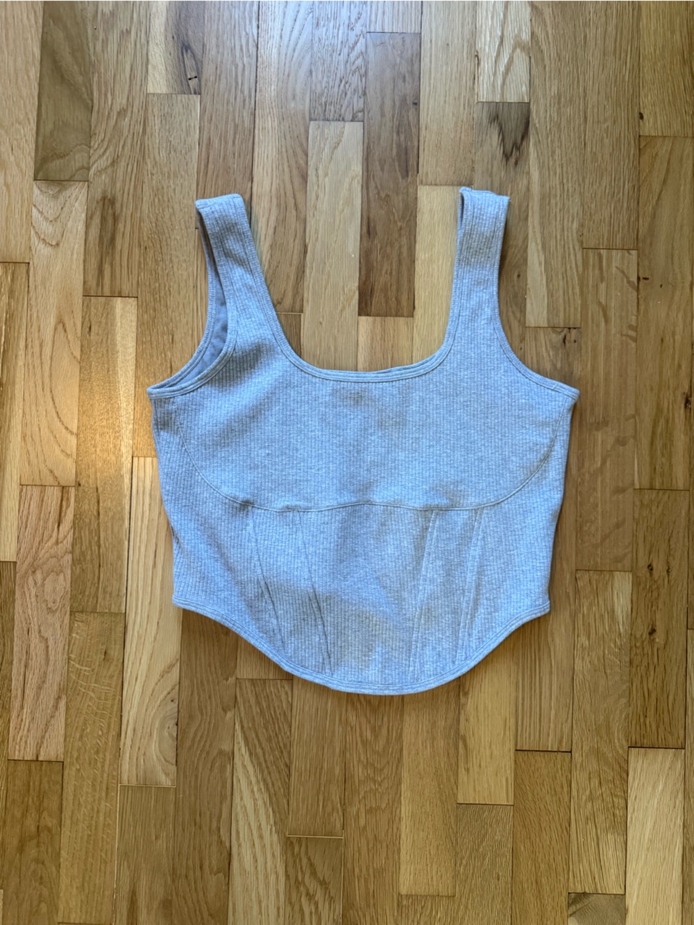 PINK Victoria's Secret Light Gray Ribbed Tank